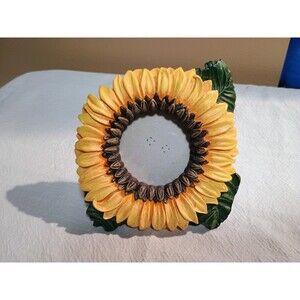Vintage Sunflower Photo Frame Round Picture Frame Resin Boho